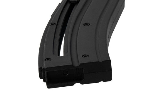 Heckler and Koch 416 22lr rimfire magazine features a see through cutout